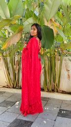 Red Wine Saree