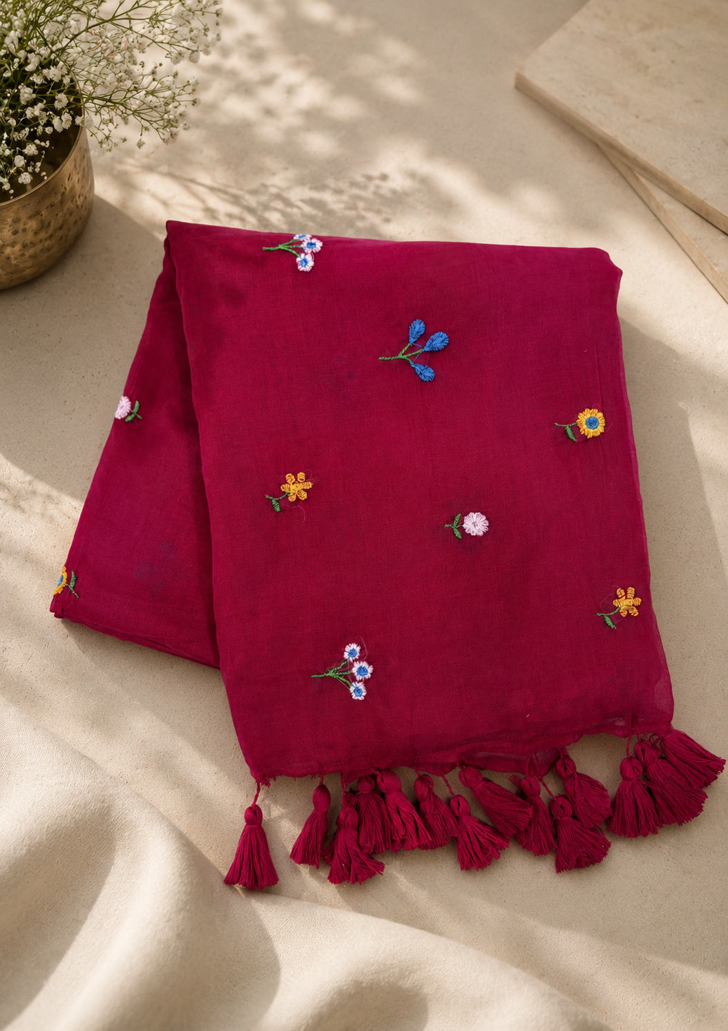 Aiden Thottam saree in pink, view 12 | Lolak Boutique