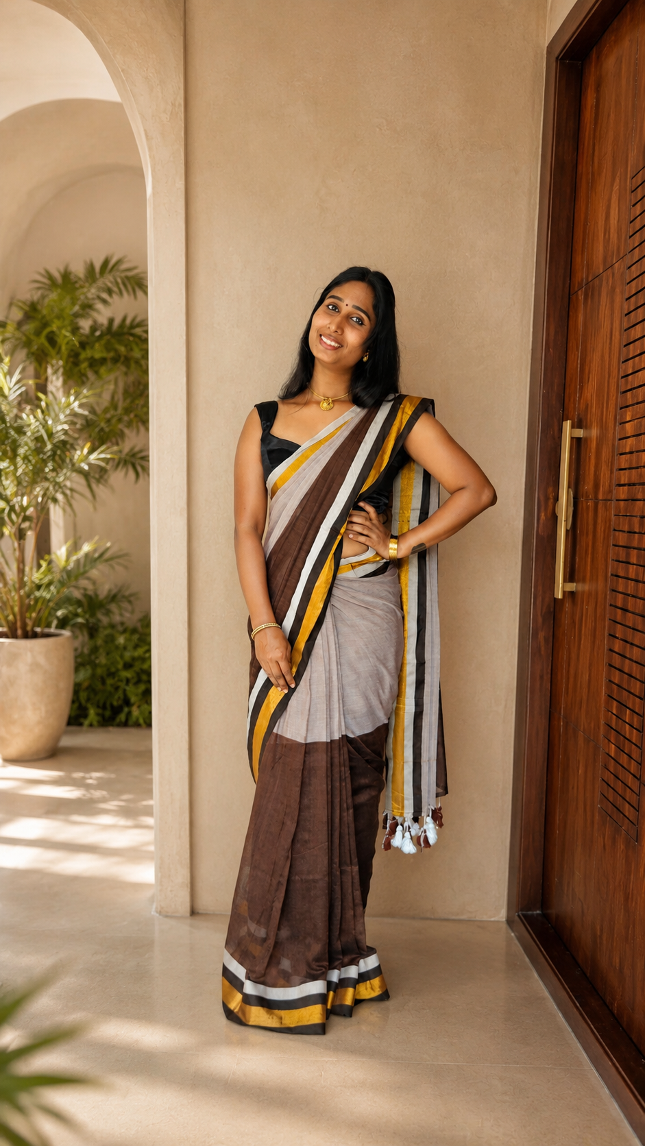 Coffee saree | Lolak Boutique