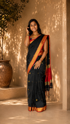 Mahima Maheswari cotton saree, view 4 | Lolak Boutique