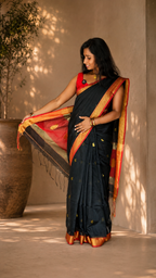Mahima Maheswari cotton saree, view 3 | Lolak Boutique