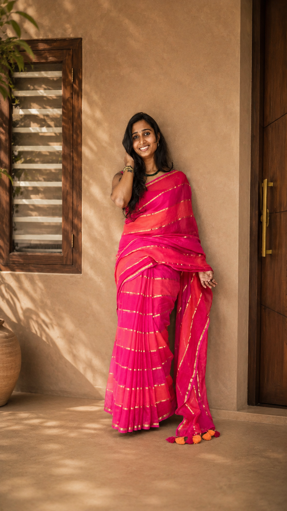 SHANAYA RED AND PINK